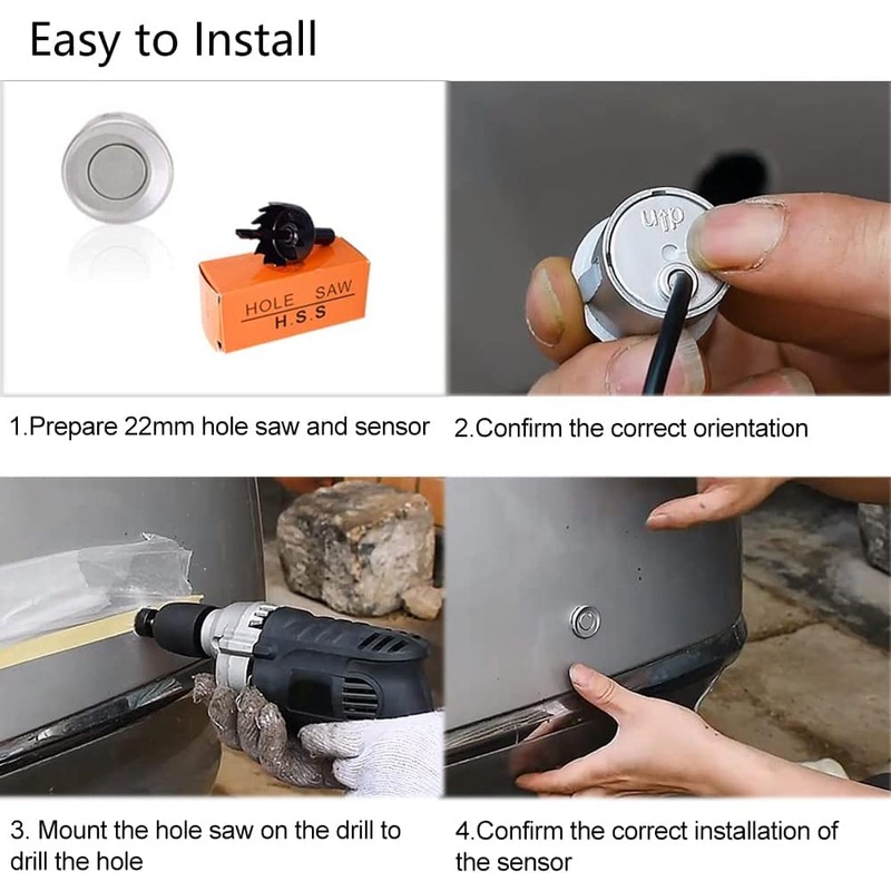 COCAR Car Reversing System 4 Distance Detection with Parking Sensor+LED