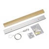 Fukui Metal Craft Picture Rail RAILSUNCOLORS A Set Woodgrain Light