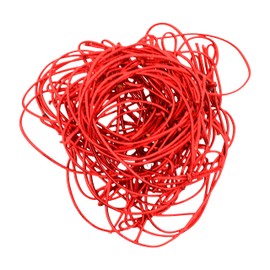 Mandala Crafts 4.5 Inches Pre-Tied Stretch Loops with Pre Tied Bows from Elastic Ribbon - 100 Red Elastic Bows Boxes Bows Tags Gift Elastic Wrapping Cord String