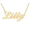 18k Gold Plated Lilly Name Pendant Necklace Nameplate Necklaces Womens