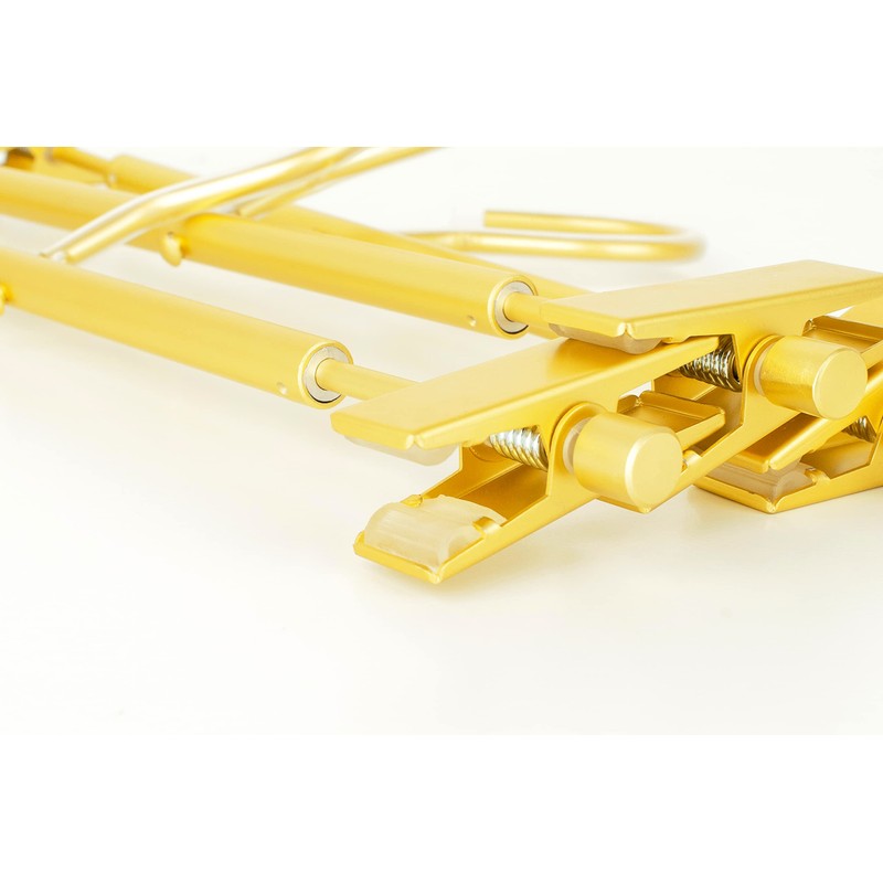 Amber Home 10 Pack Ultra Light Gold Trouser Hangers Skirt