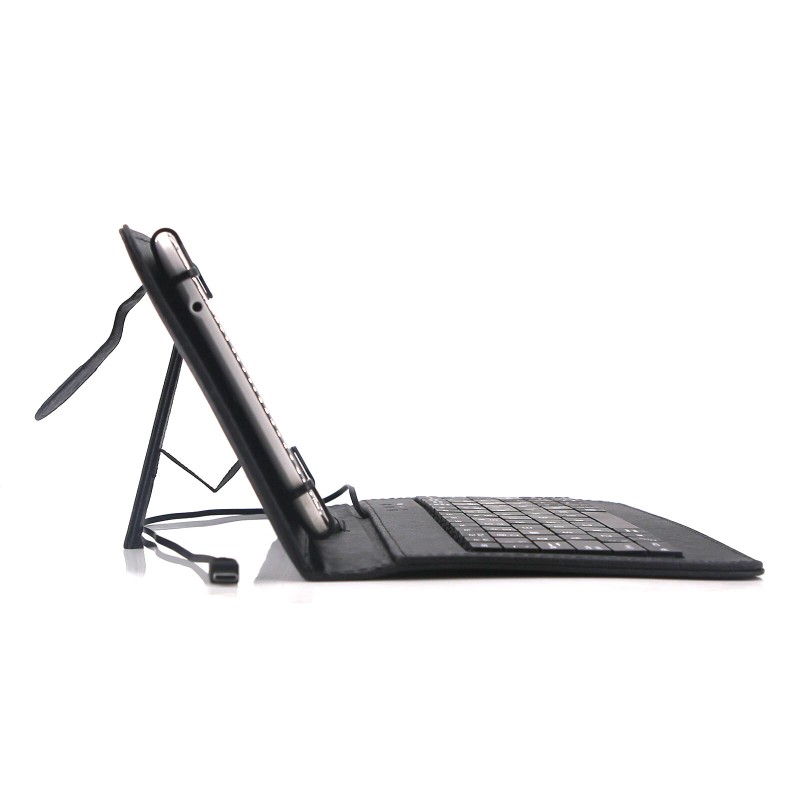 Universal Wired Type-C Slim BLACK Lightweight Stand Cover Keyboard Case