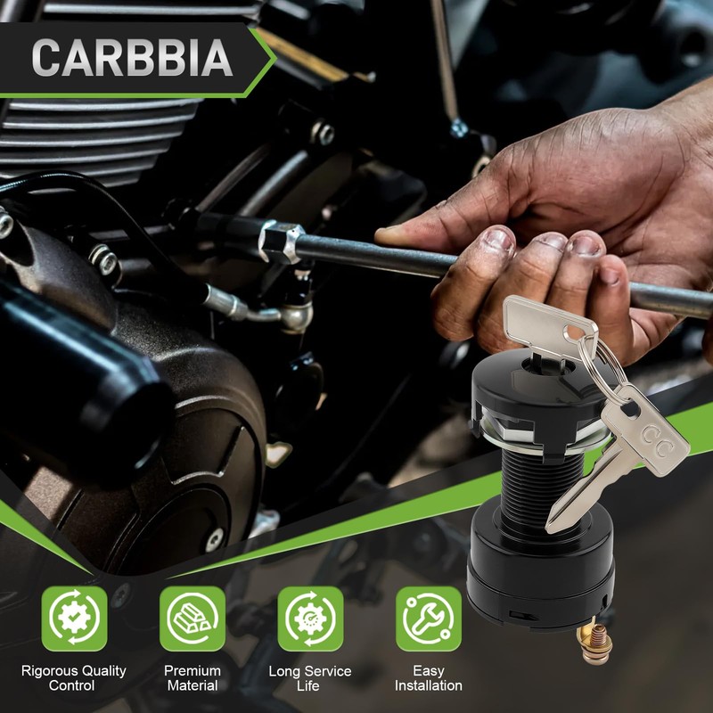 Carbbia Ignition Key Switch 12 Volts Starter Switch for Club
