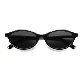 HERJOUR Trendy Oval Sunglasses for Women Men 90s Retro Cat Eye Sunnies AR82378