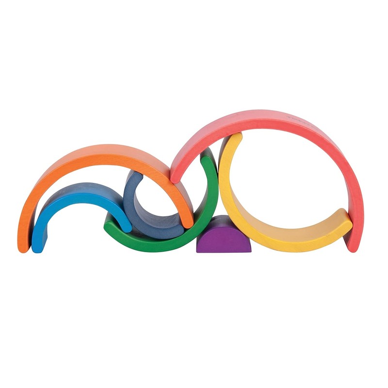 TickiT Wooden Rainbow Architect Arches - Nesting Puzzle - Stacking