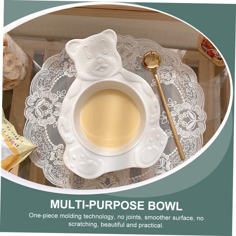 MAGICLULU 1Pc Creative Bear Shaped Ceramic Steamed Egg Mold High