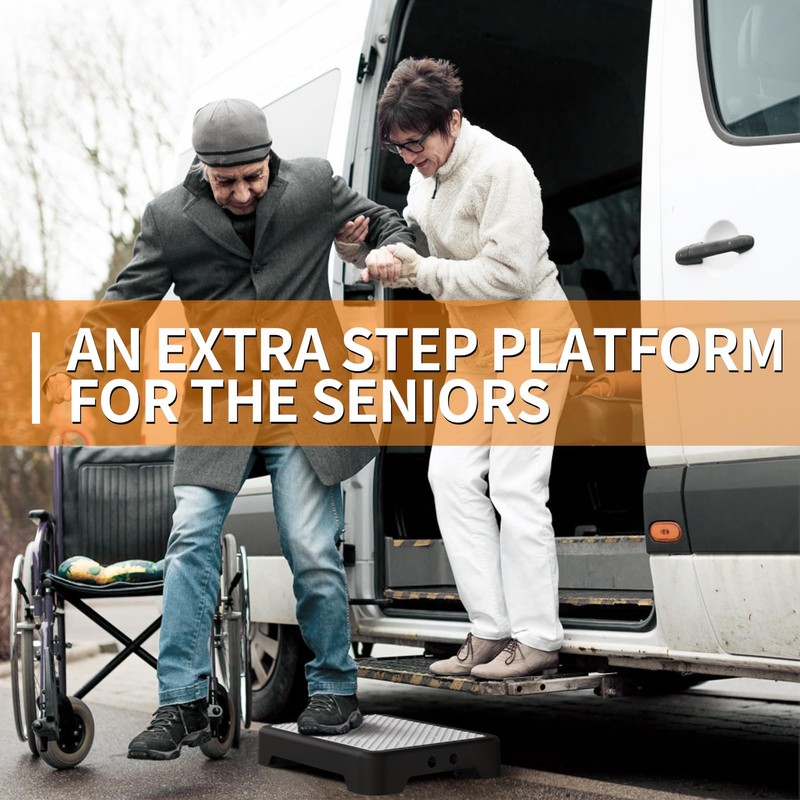 Ronlap One Step Stools for Adults, Portable Safety Step Platform