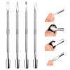 Forahome Cuticle Pusher Cuticle Pusher, Cuticle Processing Set, 4 Types,