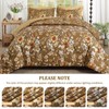 Dobuyly Fall King Size Comforter Set, 7 Pieces Brown Floral