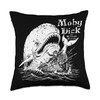 Moby Dick Vintage Throw Pillow