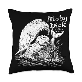 Moby Dick Vintage Throw Pillow