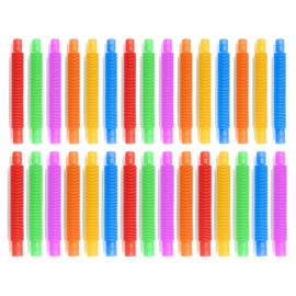 30 Pieces Of Stretch Elastic Tubes, Corrugated Telescopic Tubes, Colorful Sensory Stretch Tubes, Fun Twisting Tube Toys, Diy Handmade Stretch Tubes, Fun Toys For Children