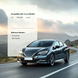 YHTAUTO Front Side Bumper Absorber Compatible with Toyota Corolla 2003-2008, Bumper Face Bar Impact Energy Absorber