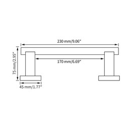 Miyili 9-Inch Bathroom Towel Bar SUS 304 Stainless Steel Hand Towel Rack Holdle Wall Mount Brushed Finish, A02N23A