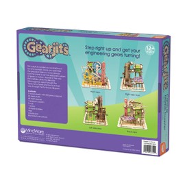 MindWare Gearjits: Carnival Marble Coaster – Wooden Puzzle Marble Run Set for Adults and Kids Ages 12 & Up