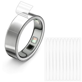 10 Pack Clear Films Compatible with Oura Ring 5, 0.14mm Ultra-Thin Anti-Scratch Invisible Ring Skin Protector Cover for Daily Wear, Workout, Sports
