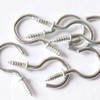 xiaozhenjida 50 Pcs Screw-in Ceiling Hooks Screw Hooks Cup Hooks