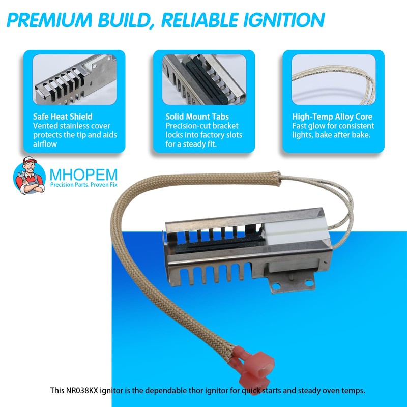 NR038KX DVTH-5310 HRG3080U HRG4808U Gas Range Oven Igniter Replacement