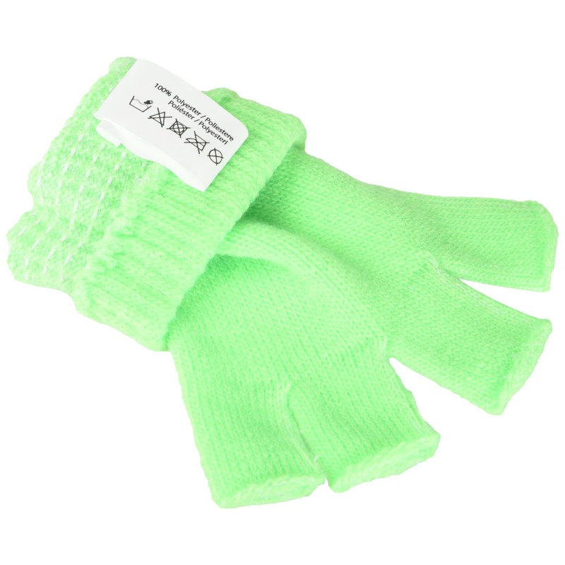 Boland 01904 Fingerless Gloves, Green, One Size