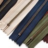 Y.K.K YKK Zipper with Beads, 3.9 inches (10 cm), Antique