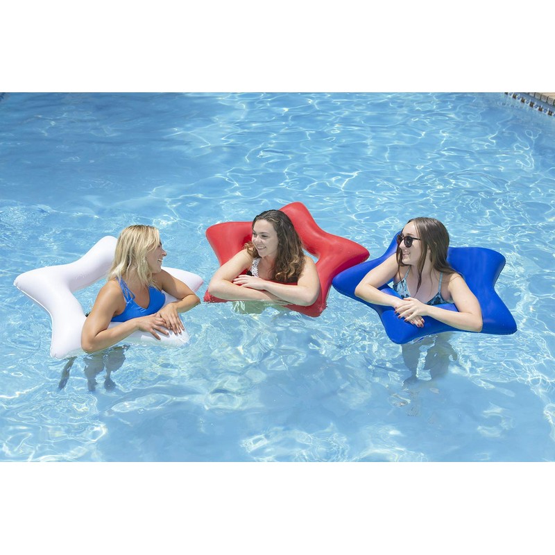 Poolmaster American Stars Inflatable Swimming Pool Float Inner Tubes, 3