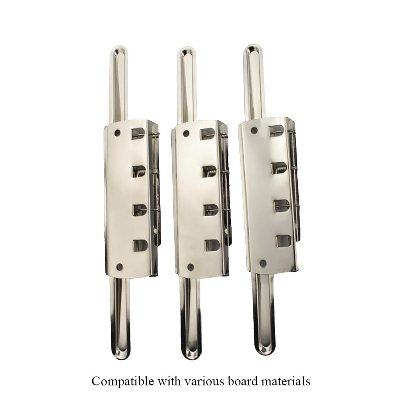 HAHIYO 8 Inch Silver Metal Clipboard Clips - High-Grip Lever