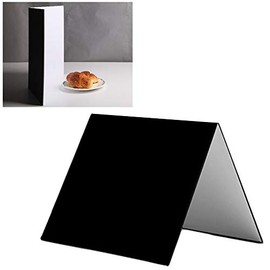 Meking 3 in 1 Photography Reflector Cardboard, 17 x 12 inch Folding Light Diffuser Board for Still Life, Product and Food Photo Shooting - Black, Silver and White