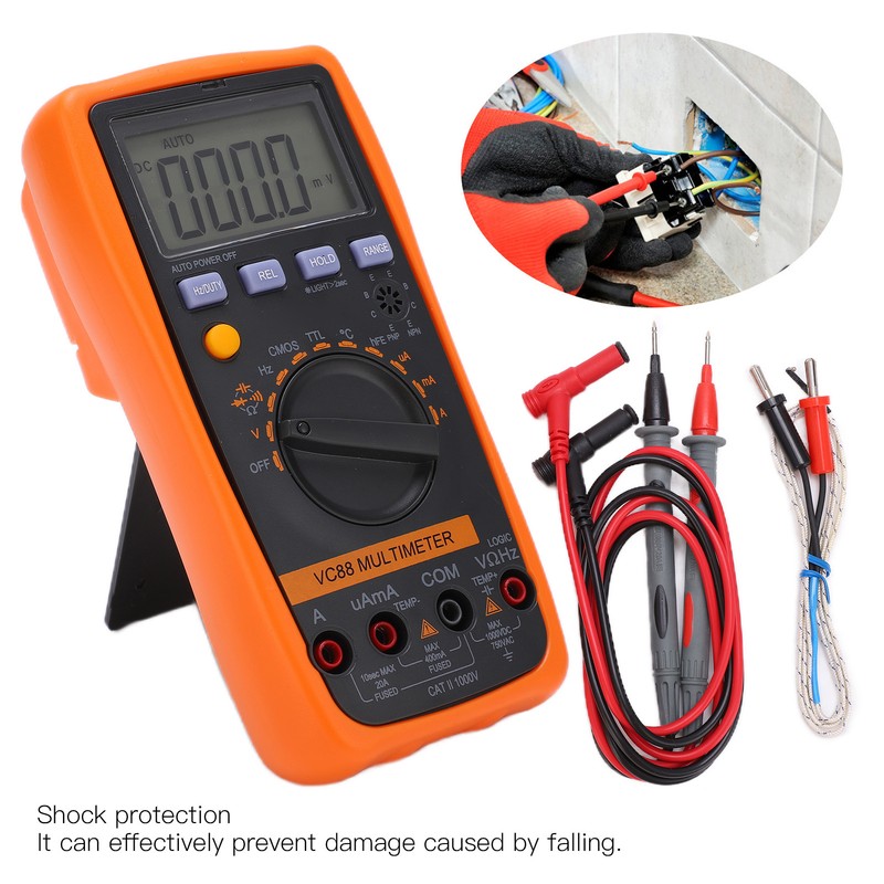 VC88 1000V/20A Multimeter Logic Level Test Portable Automatic Range for