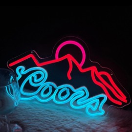 Neon Sign Crs, Bar Sign for Wall Decor, Blue Plug-in Neon Bar Sign, Beer Lights for Home, Man Cave/Bars/Men Room Decor