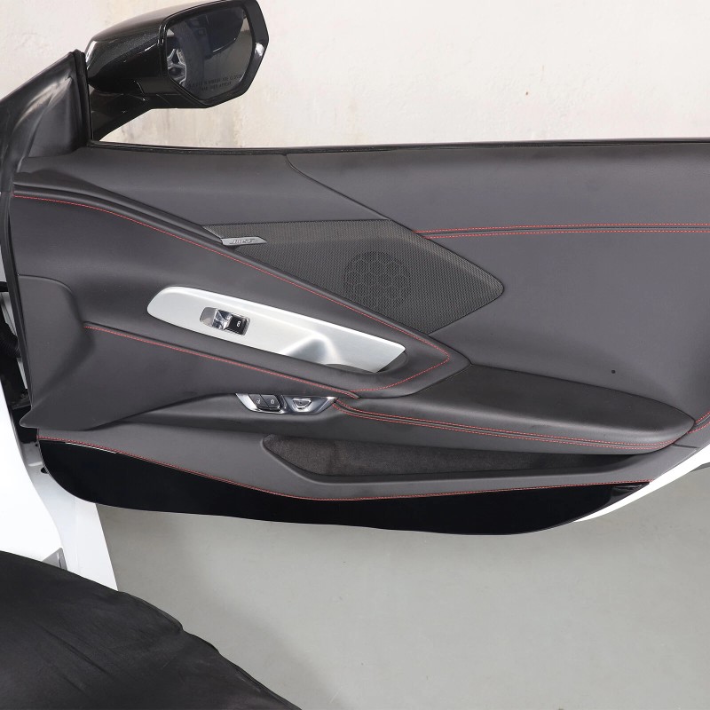 Nicecar88 Fits For Corvette C8 2020-2023 PVC Black Bottom Door