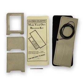Make Your Own Leather Billfold Wallet Kit - DIY Leather Accessory - Men - Women - Children (Men's Deluxe Billfold Kit)