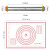Rolling Pin and Pastry Baking Mat Set, Rolling Pins with