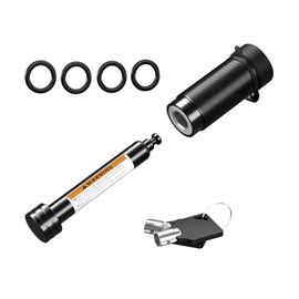 HOGESA Bloqueo de Enganche para Remolque, Pasador de 5/8" de Diámetro, Candado para Enganche de Remolque, para Receptor de 2 Pulgadas de Clase III IV, Impermeable, para Remolque, Coche, Barco (Negro)