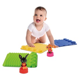 Clementoni Bing Sensory Path Rug for Building and Blocks, Soft Building Blocks for Children, 18 Months, First Childhood Building Kit, Stackable Sensory Game, Washable, Made in Italy