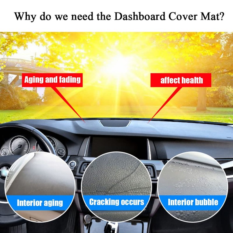 Rifoda Dash Board Cover Fit for 2007-2013 Toyota Corolla Dashboard
