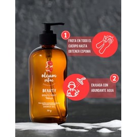 OLEUM VITAE Shower Gel. Gel de Ducha con Aceite Esencial de Toronja. Altamente hidratante. Con Extractos de Calndula, Aloe Vera y Manzanilla. 250gr   