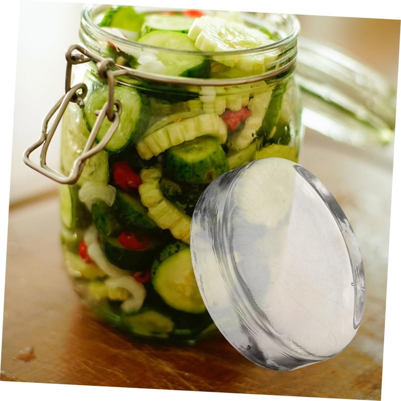 Ciieeo 3pcs Glass Fermentation Weights for Jars Thick Pickling Jar