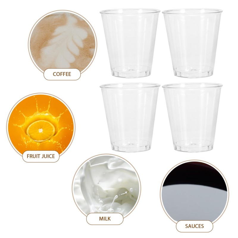BESTonZON Drinking Cups, Disposable Plastic Cups, Plastic Cups, Placups, 50ml,