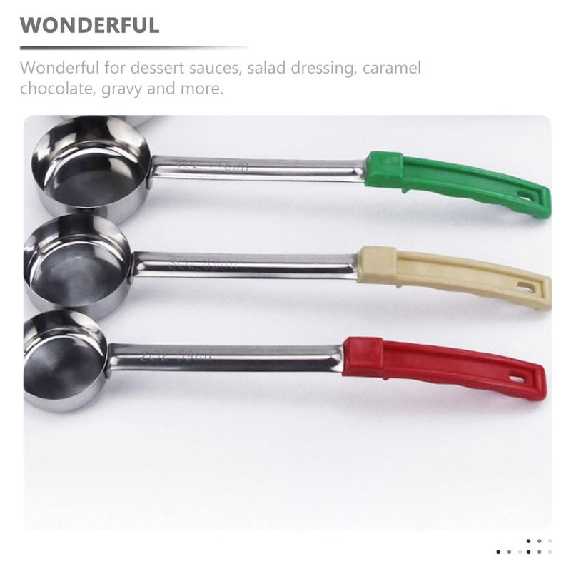 PRETYZOOM Unique Green Sauce Ladle 113G Kitchen Soup Spoon Stainless