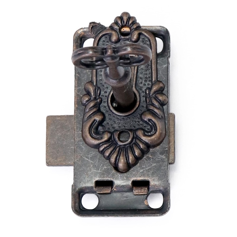 QWORK® 3 Pieces Antique Cabinet Door Lock Sets, Retro Locks