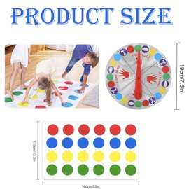 Twister Game For Kids Adults Floor Mat Game With Spinner Classic Floor Balance Twisting Game With Floor Play Mat Twister Game For Kids For Family Friends Team