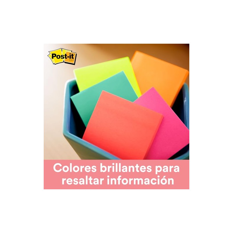 Post-it Notas Adhesivas, Colección Capetown, 7.6cm x 7.6 cm, 5