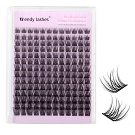 WENDY Natural Lash Clusters D Curl Wispy Eyelash Clusters Ultra Thin Eyelash Roots Individual Lashes DIY Soft Comfortable Lash Extension(YM15-D-10-18MM）
