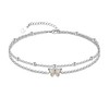 CHIC & ARTSY Butterfly Anklet 925 Sterling Silver Created Opal