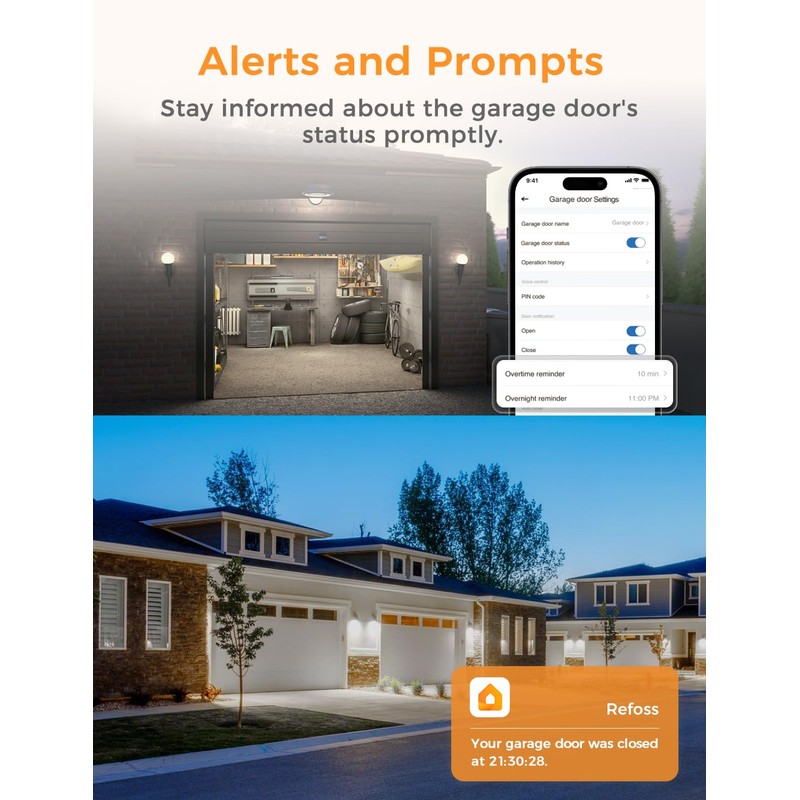 Refoss Refoss Smart Wi-Fi Garage Door Opener, Compatible with Apple