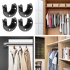 Yosawo 4Pcs Closet Pole Sockets Stainless Steel U-Shaped Flange Rod