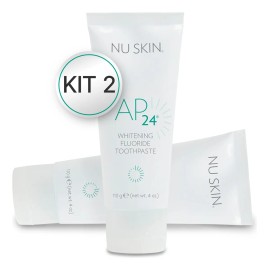 Nu Skin | Kit 2 AP24 Pasta Dental Blanqueadora | Sonrisa y Dientes Brillantes | Sabor Vainilla y Menta | Aliento Fresco | Blanqueador Dental | 110g
