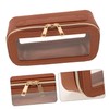 COLLBATH Clear PVC Makeup Bag Portable Travel Toiletry Organizer with