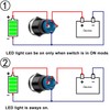 Gebildet 12 mm Metal Black Pressure Switch 12V-24V 3A Power