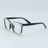 FUPRECIOUS Square Rhinestone Reading Glasses For Women Blue Light Blocking